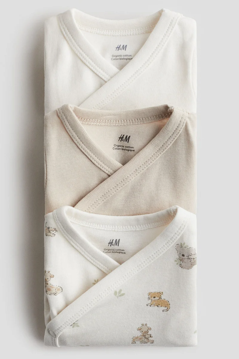 H&M 3-pack wrapover bodysuits