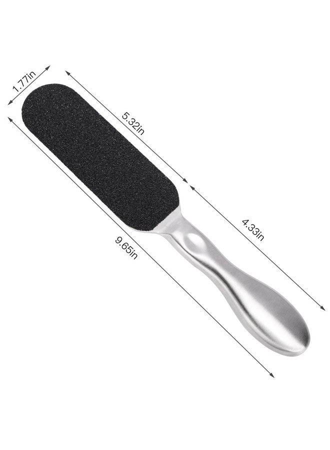 Biutee Foot File For Dead Skin Pedicure Foot Files Callus Remover Professional Sandpaper Pedicure Tools Reusable Stainless Steel Double Sided Foot Rasp Foot Scrubber Pedicure With 12 Replaceable Pads - Image 3