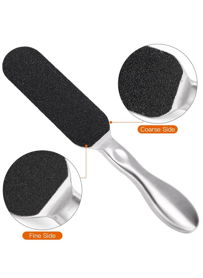 Biutee Foot File For Dead Skin Pedicure Foot Files Callus Remover Professional Sandpaper Pedicure Tools Reusable Stainless Steel Double Sided Foot Rasp Foot Scrubber Pedicure With 12 Replaceable Pads - Image 2