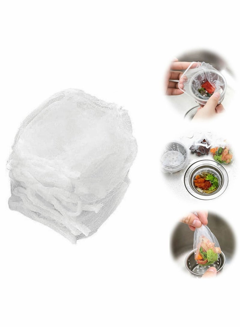 Y&D 100pcs Kitchen Sink Trash Mesh Bag, Disposable Anti-Clogging Elastic Strainer Filter Bags with a Box - Image 1