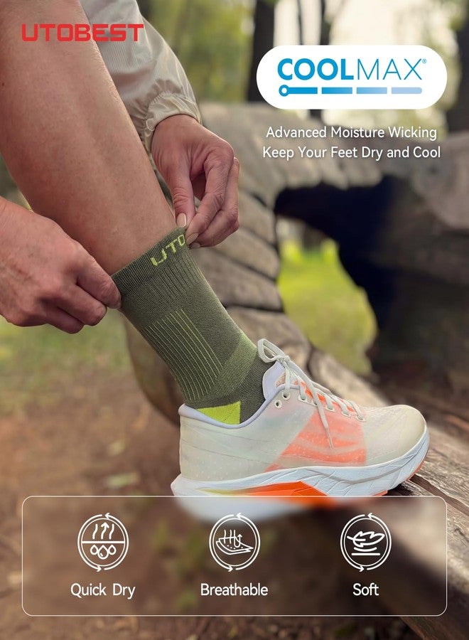 UTOBEST Running Mid Crew Socks for Men & Women – Lightweight Breathable Cushion Socks for Training & Trail Running - Image 2