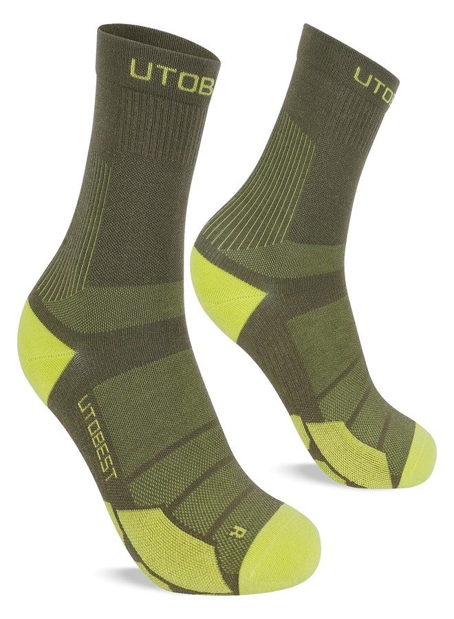 UTOBEST Running Mid Crew Socks for Men & Women – Lightweight Breathable Cushion Socks for Training & Trail Running - Image 1