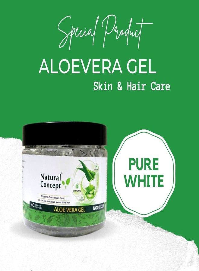 Natural Concept Aloevera Gel for Face Hair Skin 500gm | Non Toxic Organic Aloevera Extracted White Gel | Removes Pimples, Instant Glow, Removes Excess Oil, Non Sticky | Pack of 4 - Image 4