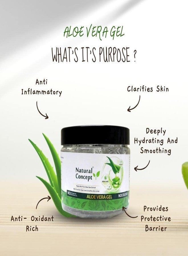 Natural Concept Aloevera Gel for Face Hair Skin 500gm | Non Toxic Organic Aloevera Extracted White Gel | Removes Pimples, Instant Glow, Removes Excess Oil, Non Sticky | Pack of 4 - Image 5