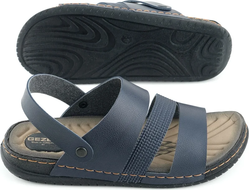 Gezer Summer Men's Artificial Leather Comfortable Sole Sandals Slippers