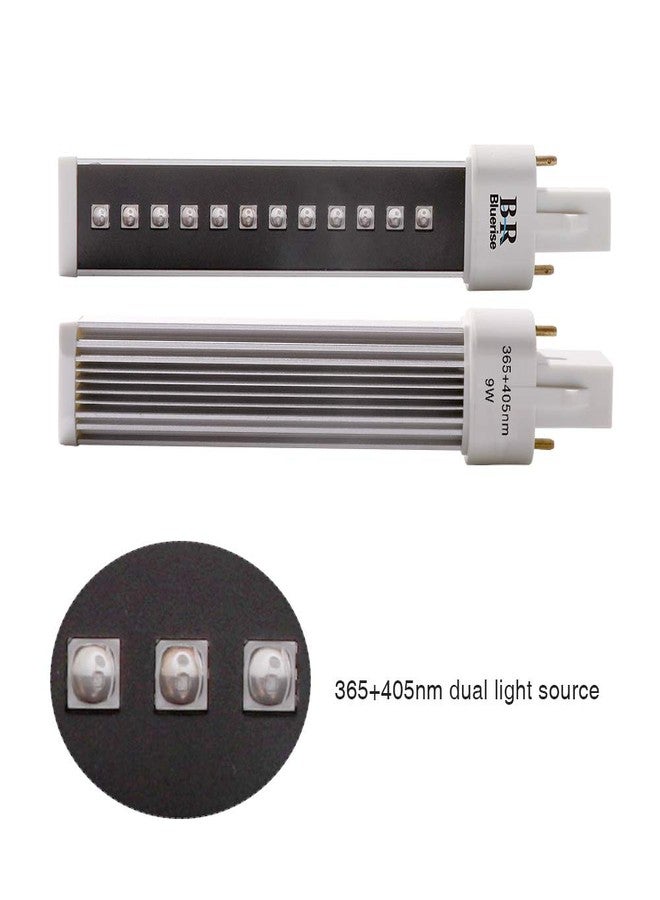 BLUERISE Gel Nail Lamp 9w Uv Led Light 4 Pcs 365 + 405nm Double Light Source Lamp Bulb 10000 Hours Led Replacement Tube for Professional Nail Salon Tools Studio Or Home Use - Image 2