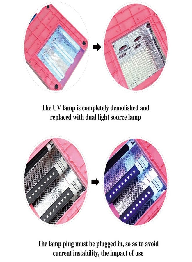 BLUERISE Gel Nail Lamp 9w Uv Led Light 4 Pcs 365 + 405nm Double Light Source Lamp Bulb 10000 Hours Led Replacement Tube for Professional Nail Salon Tools Studio Or Home Use - Image 5