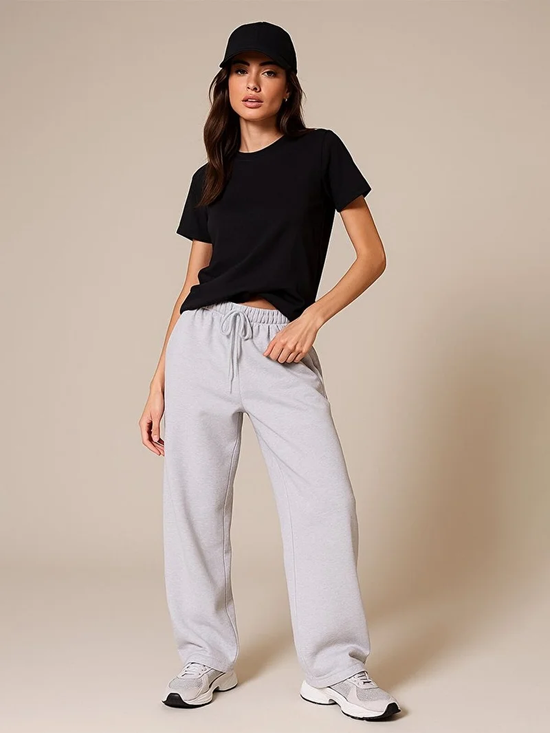 Short Sleeve Crew Neck Basic Black T-Shirt