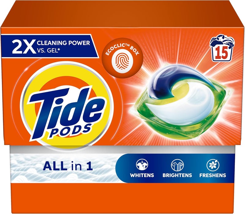 Tide All in 1 PODS, Liquid Detergent, 15 count - Image 1