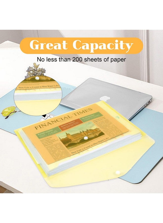 Visen 50Pcs Plastic Envelopespoly Envelopes With Snap Button Closureclear Document Folders Letter A4 Size File Envelopesplastic File Folders For School Home Work Office Organization8 Assorted Color (50) - Image 5