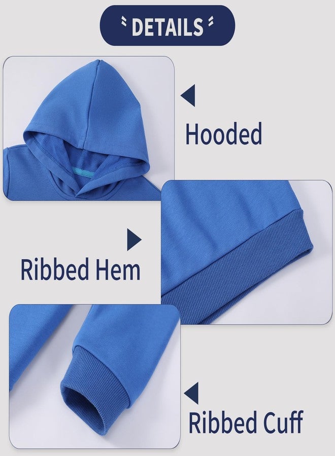 Phedrew 3 Pack Cotton Kids Hoodies Sweatshirts Long Sleeve Pullover Boys Girls Tops Clothes for Toddlers(Age 2-14), Black,blue,red, 2-3 years - Image 4