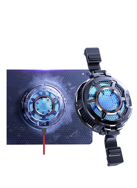 iPad Cooler, Magnetic Tablet Cooler for ipad Surface pro Samsung Tab Steam Deck, Magsafe Compatible, Ipad Cooling Fan with Temperature Display for Mobile Gaming, Tiktok Live Streaming
