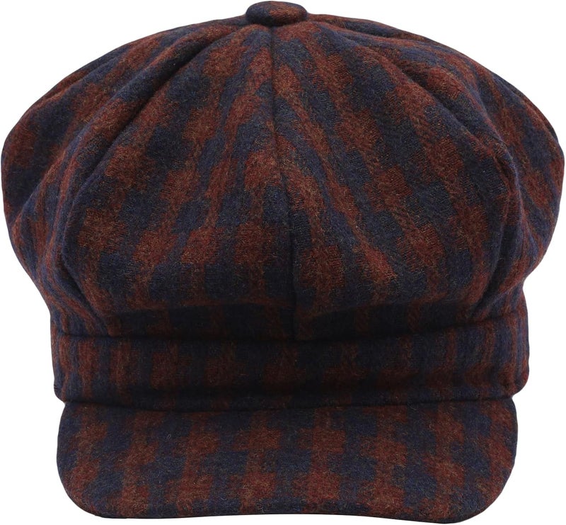 ZLYC Womens Classic Newsboy Caps Visor 8 Panel Gatsby Cabbie Hat - Image 4
