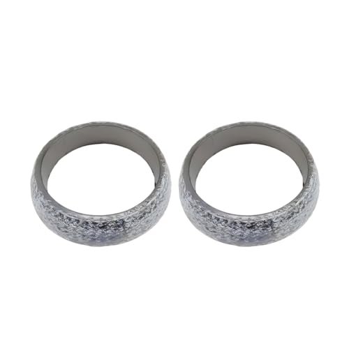 Bittwee 2PCS 54mm Car Exhaust Manifold Gasket, Automotive Replacement Exhaust Flange Gasket Seal Muffler Ring, Graphite Construction Exhaust Donut Muffler Gasket, Universal for SUV Truck RV - Image 1