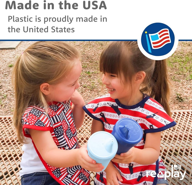 Replay Re Play Made in USA 10 Oz. Sippy Cups for Toddlers, Pack of 4 - Image 3