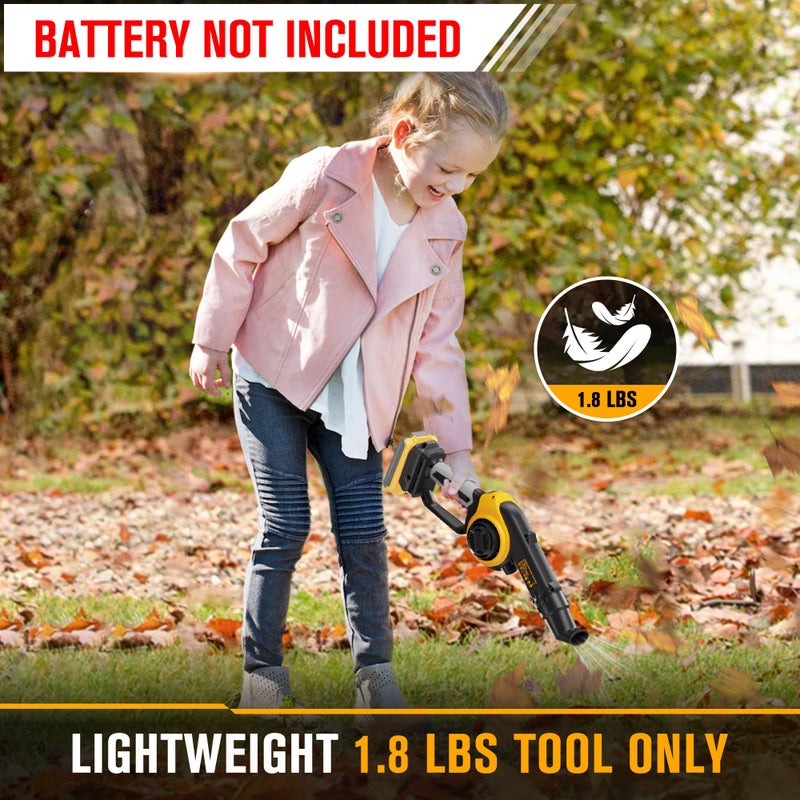 HEINPRO Cordless Leaf Blower Compatible with DEWALT 20V Max Battery (Tool Only) 200MPH Small Electric Leaf Blowers w/ 3 Speeds Mode, Lightweight Mill Leaf Blowers Battery Powered for Patio - Image 5