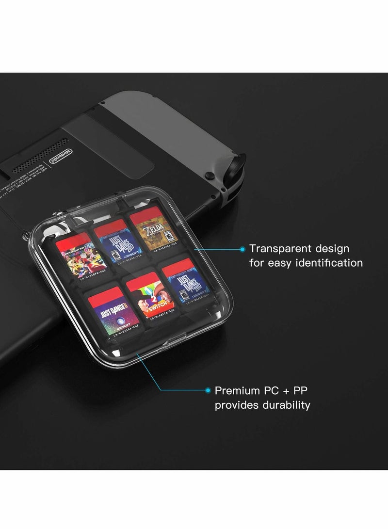 SYOSI Game Card Case, Portable Game Card Storage Box with 24 Game Card Slots and 12 Micro SD Card Slots Compatible with Nintendo Switch. - Image 3