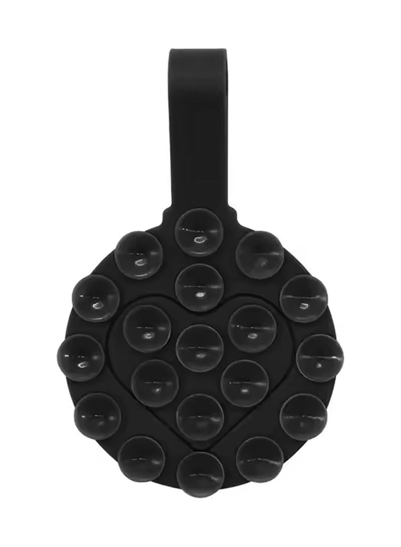 Silicone Suction Phone Case Mount, Non Slip Sticky Phone Grip for Cellphone for Strong Grip Holder for Selfies and Videos - Black - Image 1