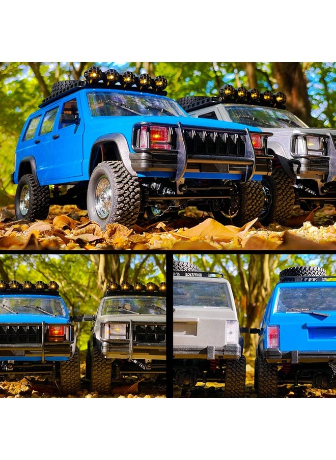 Rc Rock Crawler, 1:12 Scale Remote Control Car, 4Wd Off Road Rc Truck, 2.4Ghz All Terrains Climbing Vehicle, Rc Car With Led Lights For Kids And Adults, Include 2 Batteries (Blue)