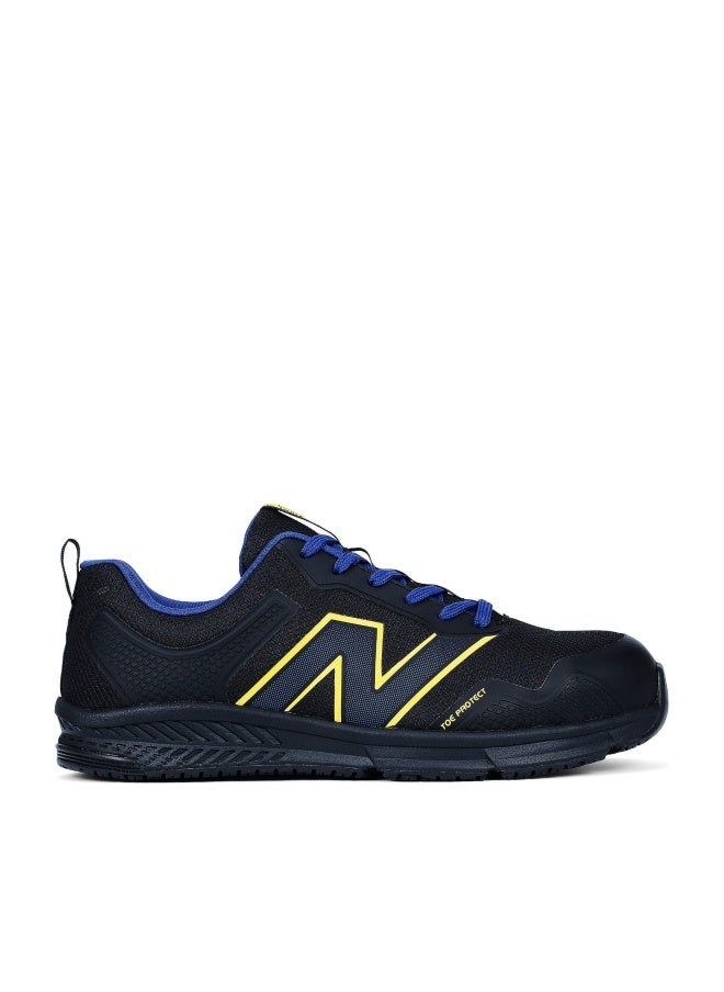 New Balance Mens Aluminum Toe Evolve Industrial Shoe BlackBlueYellow 85 XWide