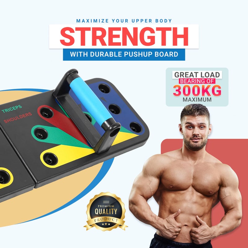 Normelle Foldable Push Up Board Fitness Equipment for Home Gym Workout, Multifunctional Abs Training System with Rotating Handles, Strength Exercise Tool for Men and Women, Portable Body Building Kit - Image 4