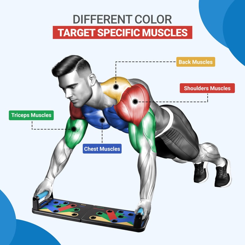 Normelle Foldable Push Up Board Fitness Equipment for Home Gym Workout, Multifunctional Abs Training System with Rotating Handles, Strength Exercise Tool for Men and Women, Portable Body Building Kit - Image 5