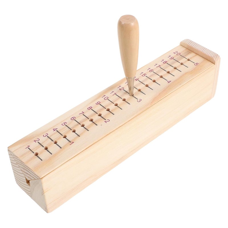 Operitacx Wood Book Binding Cradle: Wooden Bookbinding Punching Cradle with Piercing Guide, Handmade Book Binding Supplies for Notebook Making and School Use - Image 1