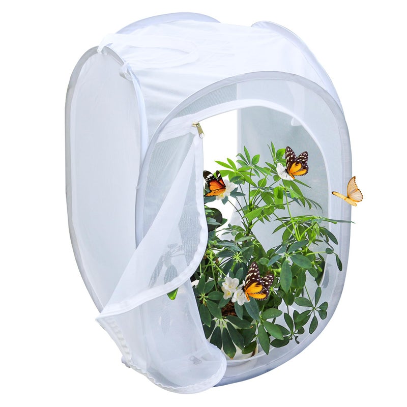 GDanes Pop-up Insect and Butterfly Habitat Cage Terrarium Clear Mesh Enclosure - 16" x 16" x 24" - Image 4