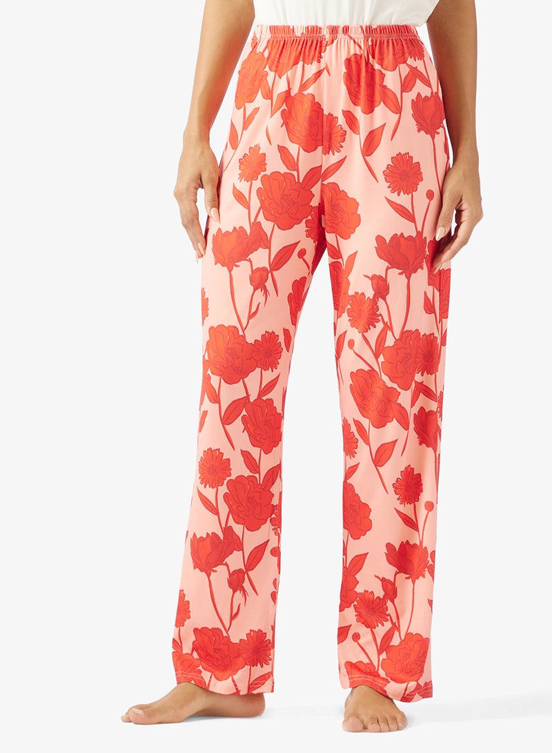 Ginger Relaxed Fit T-Shirt & Floral Pyjama Set - Image 4