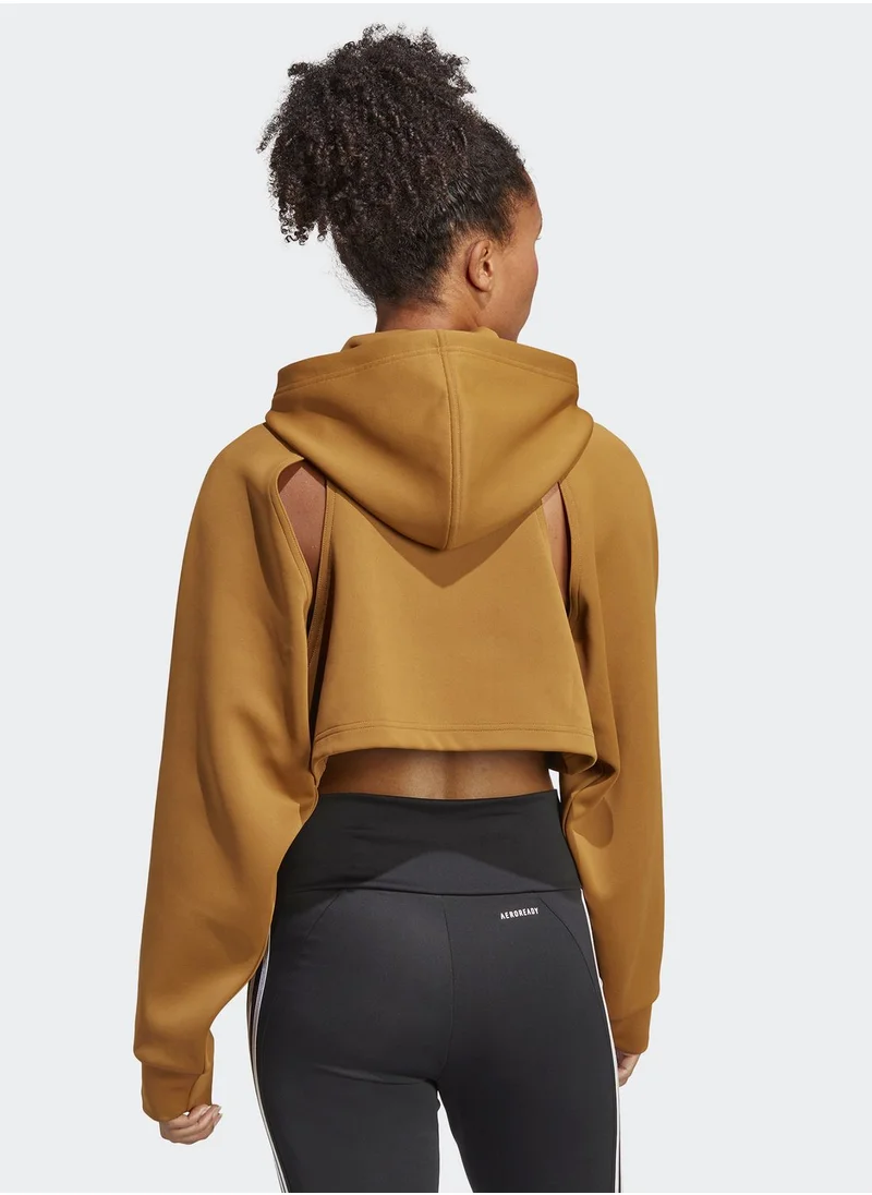 Adidas Hiit Aeroready Cropped Hoodie