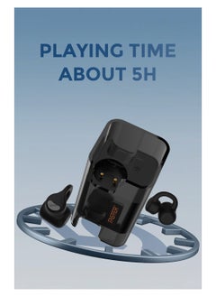 Faster Airvibe 2 Open Ear Wireless Earbuds with Noise Cancellation (ENC) - 5 Hours Playtime with Bluetooth 5.3 - HiFi Stereo Sound Airpods - Sports Earhooks Bluetooth Earphones - For Exercise, Gym - Compatible with iPhone & Android (Black)  - Image 5