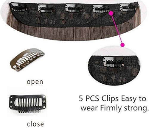 SPYKART Hair Extensions And Wigs Womens Girls Clip In WavyCurly Hair Extension Natural Brown - Image 5