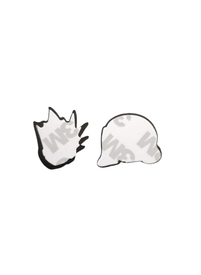 2 pieces of metal mobile phone sticker featuring the famous characters from the anime Nezuko the Demon Slayer and Gon Freecss the Hunter, perfect for anime fans. - Image 3