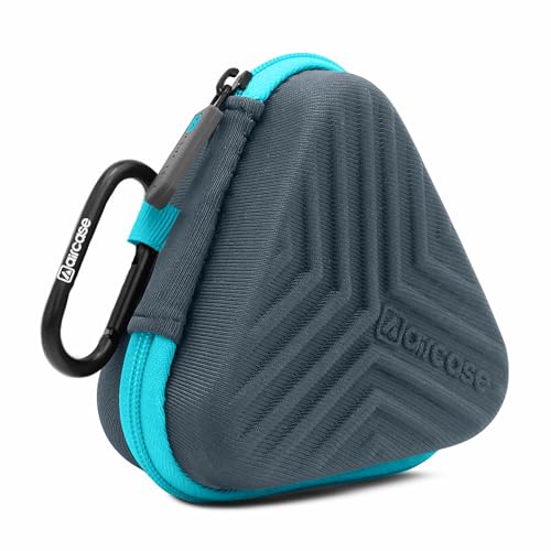AirCase Earphone Carrying Case Cover with Shockproof EVA Hardshell & Soft Lining| Travel Organizer Pouch with Carabiner, Mesh Pocket, Zipper Closure for Earbuds, USB Drives, SD Cards, Cables - Image 1