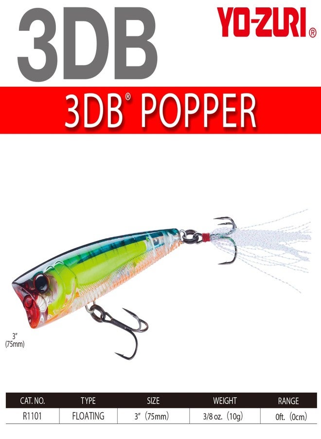 DUEL Yo-Zuri 3DB Popper 3in Prism Shad - Image 4