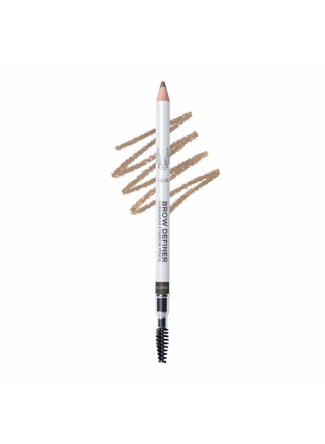True + Luscious Brow Definer Pencil - Pomade & Powder Combo With Organic Castor Oil - Fills, Shapes Eyebrows - Waterproof - Blonde - Image 1