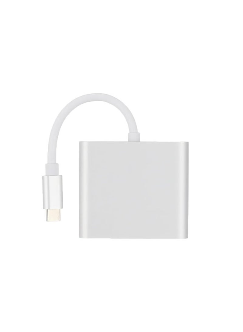 Zero USB C to HDMI Adapter, 3 in 1 Type C Adapter, Multiport USB C Hub with 4K HDMI Output, USB 3.0 Port and USB-C Charging Port, Device Silver  - Image 2
