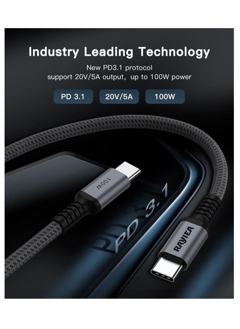 كابل USB-C إلى USB-C بسرعة 100 وات للشحن السريع ونقل البيانات، رمادي - pzsku/ZE1E301548078368162DAZ/45/_/1705340475/627cb71b-950a-490f-8040-edb9bc53fab0