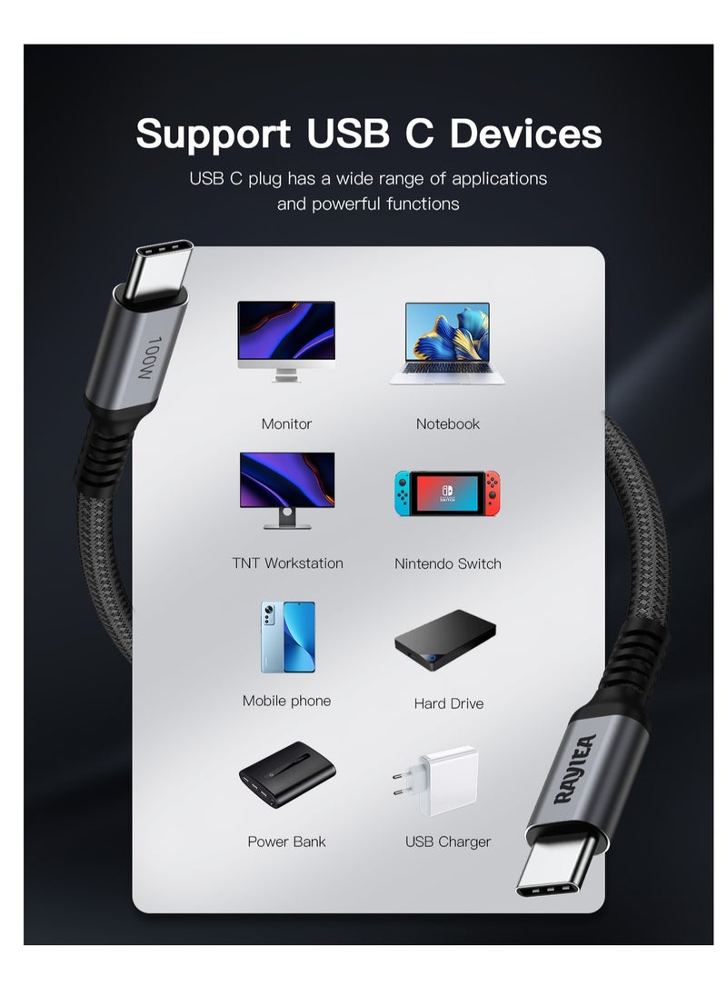 كابل USB-C إلى USB-C بسرعة 100 وات للشحن السريع ونقل البيانات، رمادي - pzsku/ZE1E301548078368162DAZ/45/_/1705340546/df3c4495-ee65-4cae-8425-8440f14cf621