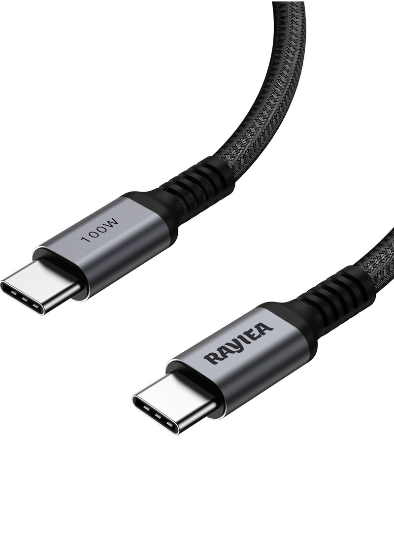 كابل USB-C إلى USB-C بسرعة 100 وات للشحن السريع ونقل البيانات، رمادي - pzsku/ZE1E301548078368162DAZ/45/_/1705340557/1e76d3f9-445d-4a04-930e-8472f2ce2133