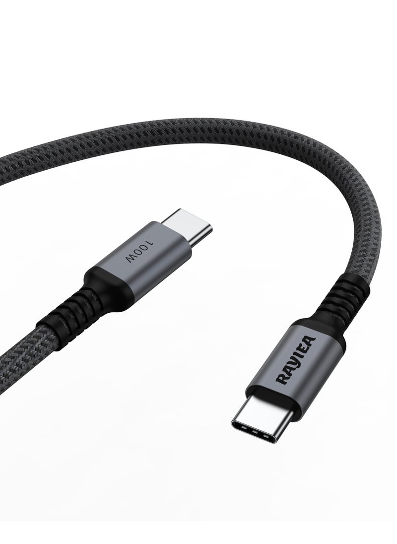 كابل USB-C إلى USB-C بسرعة 100 وات للشحن السريع ونقل البيانات، رمادي - pzsku/ZE1E301548078368162DAZ/45/_/1705340587/364b24cc-5087-4d1f-8702-39b96630c9ad