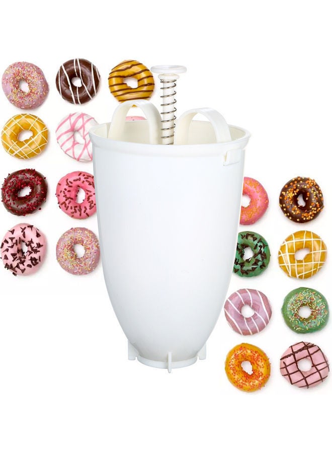 NIBEMINENT Plastic Donut Maker White 18x10x10cm - Image 5