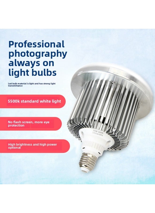 Tri-Color Remote Control LED Fill Light Constant On Indoor Video Shooting Soft Box Lighting Lamp Professional Photography Light-Light Source Color:380wLED Dimming Bulb