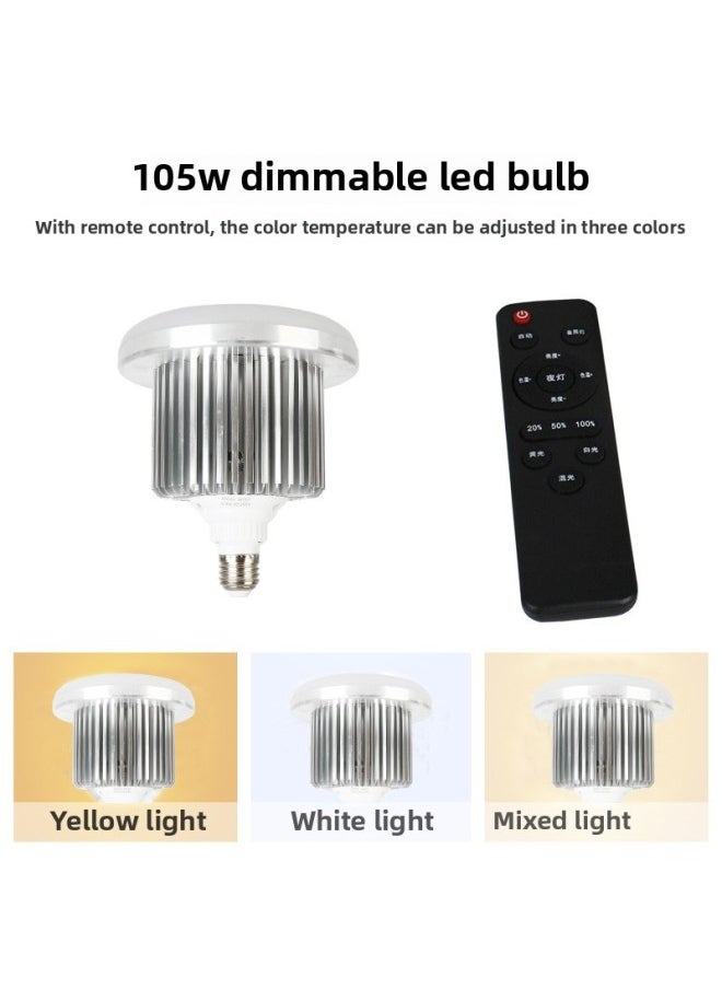 Tri-Color Remote Control LED Fill Light Constant On Indoor Video Shooting Soft Box Lighting Lamp Professional Photography Light-Light Source Color:380wLED Dimming Bulb