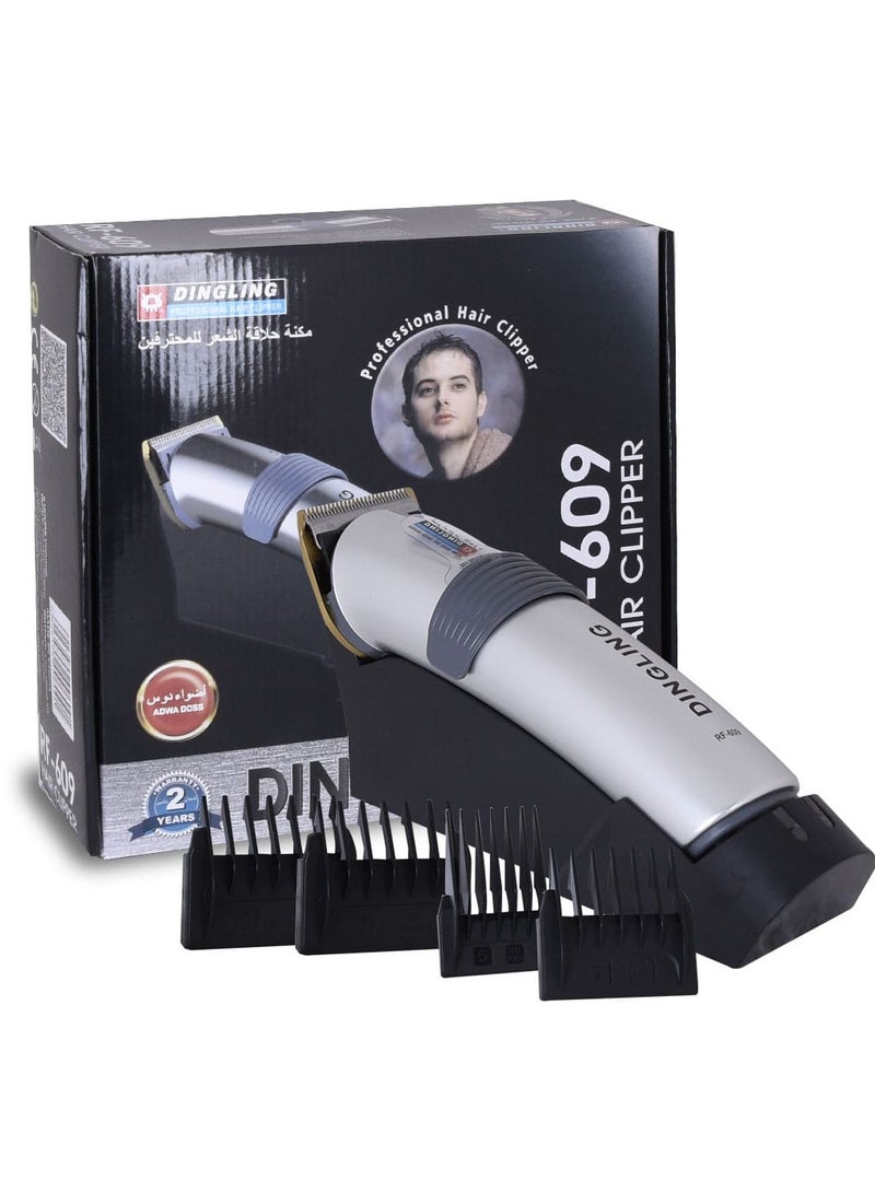 دينجلينج ماكينة قص الشعر الاحترافية Dingling RF-609 - أداة تشذيب لاسلكية "الإصدار الجديد - Image 2