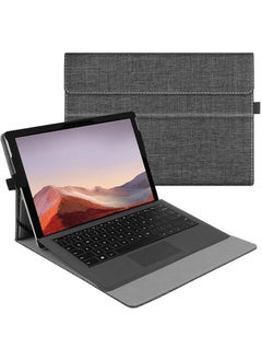Case For New Microsoft Surface Pro 7 Pro 6 Pro 5 Pro 4 Pro 3 12.3 Inch Tablet Multiple Angle Viewing Portfolio Business Cover Compatible With Type Cover Keyboard (Denim Charcoal)
