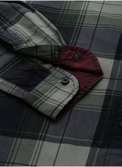 Dennis Lingo Olive Slim Fit Casual Spread Shirt - 100% Cotton  - Image 5
