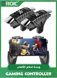 GROIC زوج واحد من أجهزة التحكم في مشغلات ألعاب الهاتف المحمول لـ PUBG Fortnite Call of Duty للهاتف المحمول، عصا التحكم لألعاب الهاتف المحمول، أزرار التصويب الحساسة، مقبض مطلق النار متوافق مع Android وiPhone  - Image 1