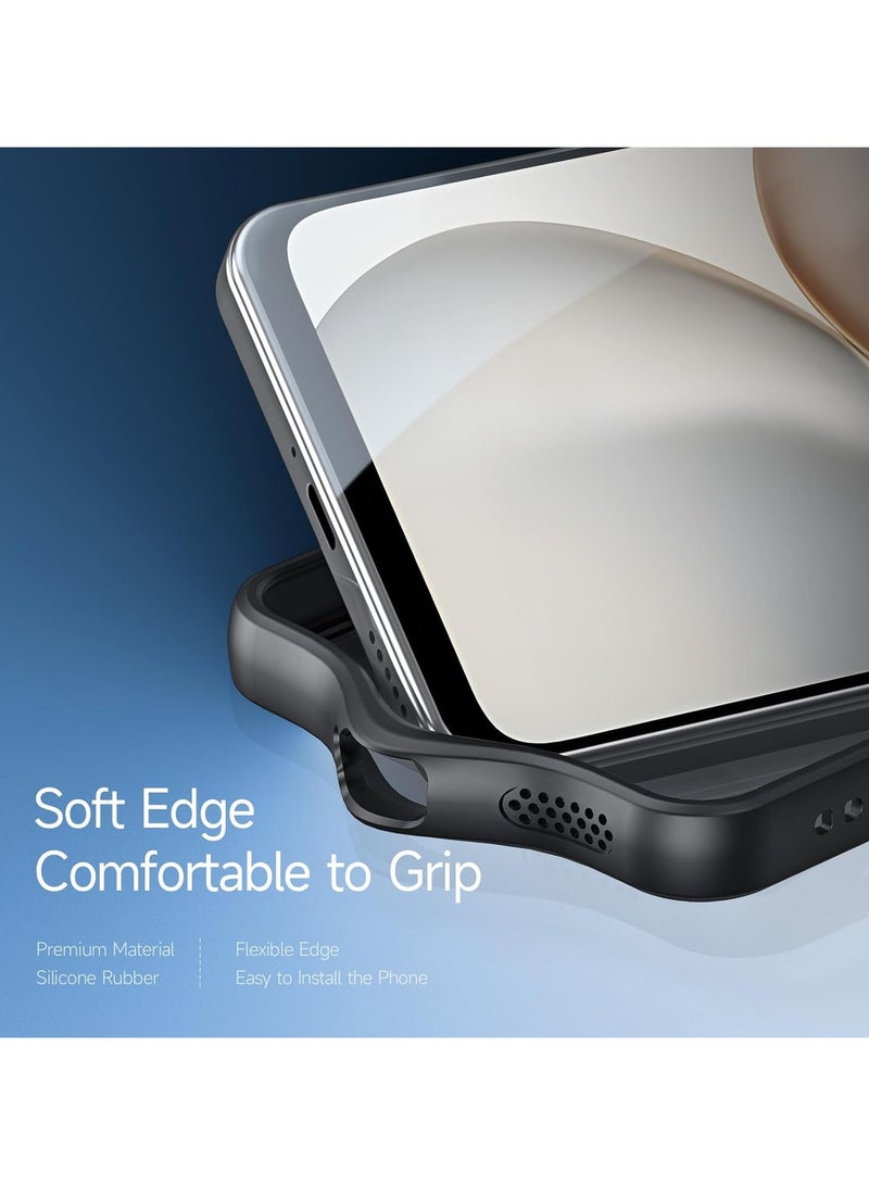 عام غطاء واقي متوافق مع هاتف Honor X7d 4G/5G - غطاء خلفي شفاف مقسى انسيابي، مقاوم لبصمات الأصابع والسقوط، غطاء واقي ماص للصدمات من مزيج PC+TPU - Image 5