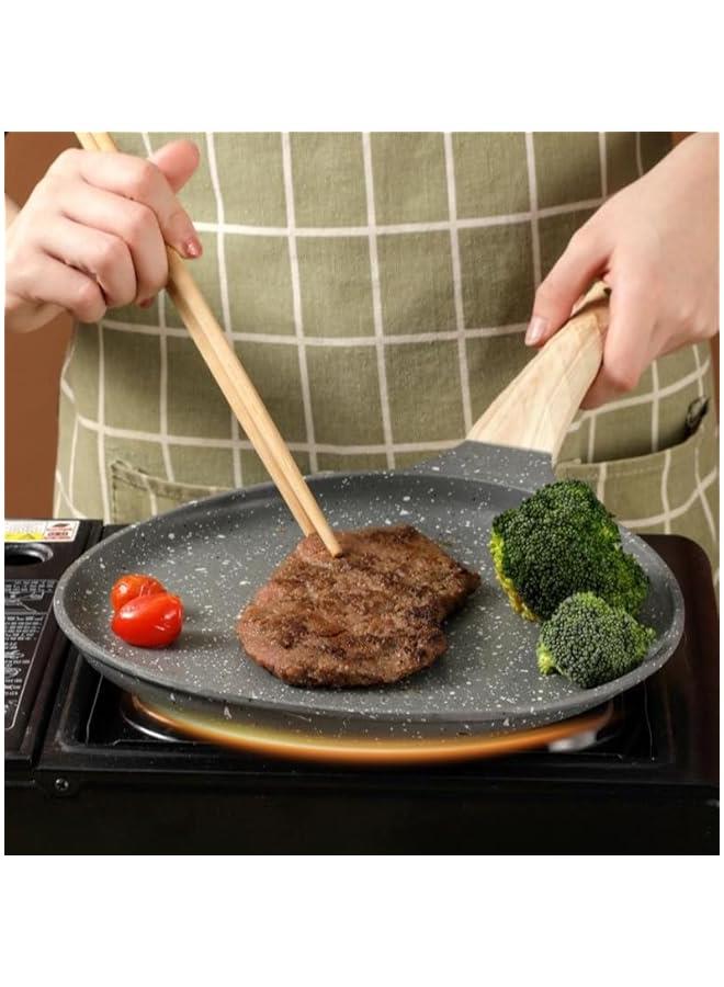 Beauenty 28CM Nonstick Skillets : Granite Coating Crepe Pan Tawa with Stay-Cool Handle PTFE & PFOA Free Pancake Pan for All Stovetops (Black) - Image 5